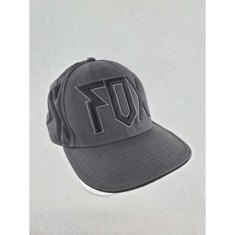Fox Racing Hat Cap Mens Gray Black Snapback Motocross BMX Enduro Motorcycles